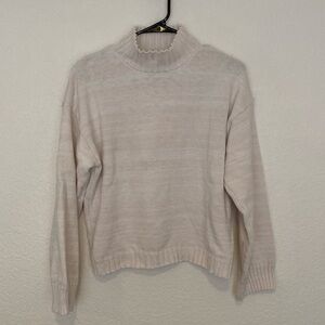 Sanctuary Cream Mock neck sweater Medium